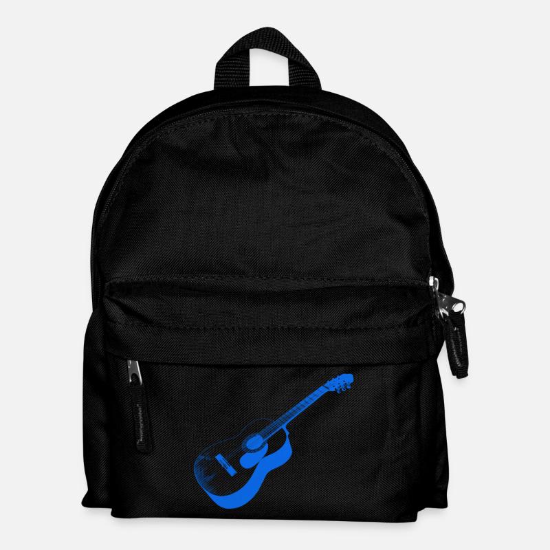 Kunstvoller Akustik-Gitarre Druck - Kinder Rucksack - Schwarz