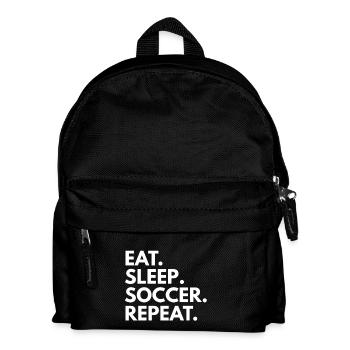 Eat. Sleep. Soccer. Repeat. - Kids' Backpack - black - Front
