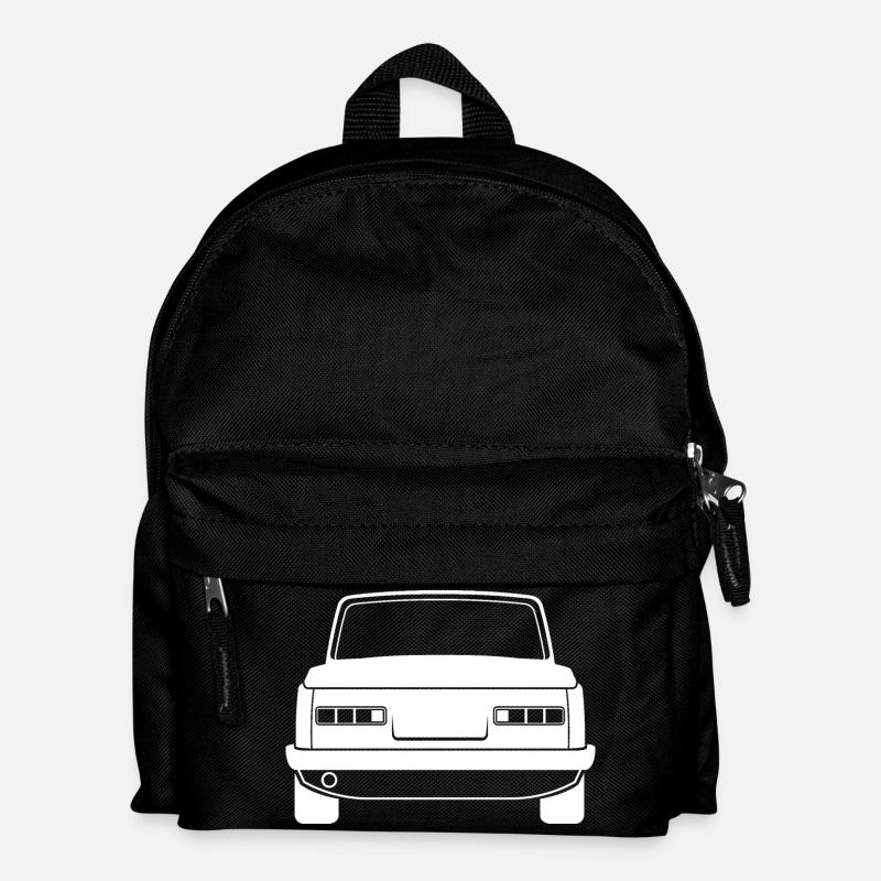 wartburg ddr oldschool oldtimer Logo Icon Grafik - Kinder Rucksack - Schwarz