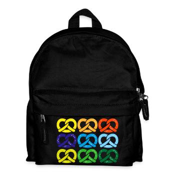 brezel salzbrezel - Kinder Rucksack - Schwarz - Vorne