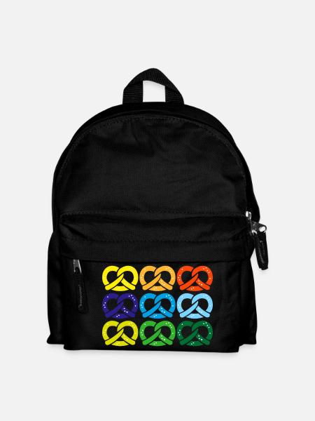 brezel salzbrezel - Kinder Rucksack - Schwarz