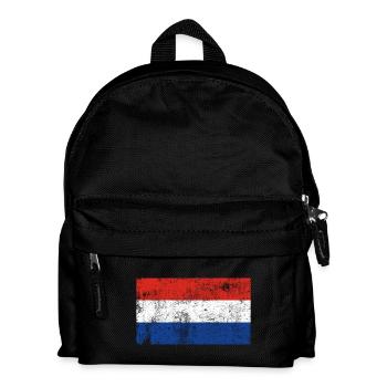 Drapeau Pays-Bas Drapeau Grunge Retro Vintage - Sac à dos Enfant - noir - Devant