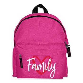 Famille coeur je partenaire regarder parents enfants - Sac à dos Enfant - fuchsia - Devant
