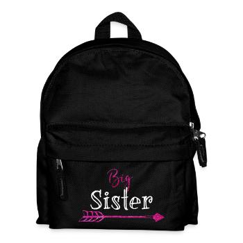Big Sister Pink Glitzer Palette - Kinder Rucksack - Schwarz - Vorne