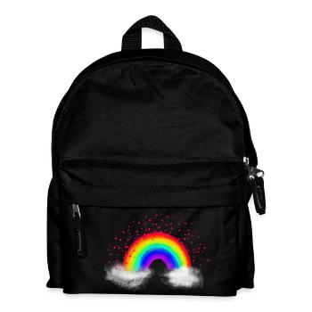 Regenbogen Wolken - Kinder Rucksack - Schwarz - Vorne