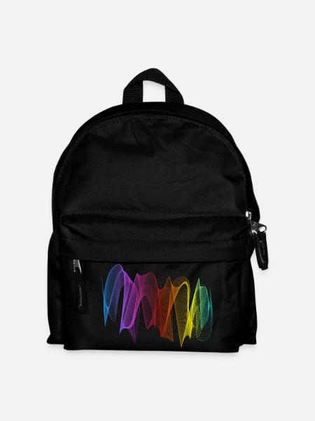 Abstract Lines Design 07 - Kids' Backpack - black