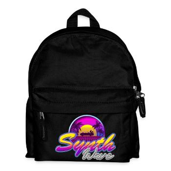Synth-Wave Music Neon-Vibe Electrowave sunset - Kids' Backpack - black - Front