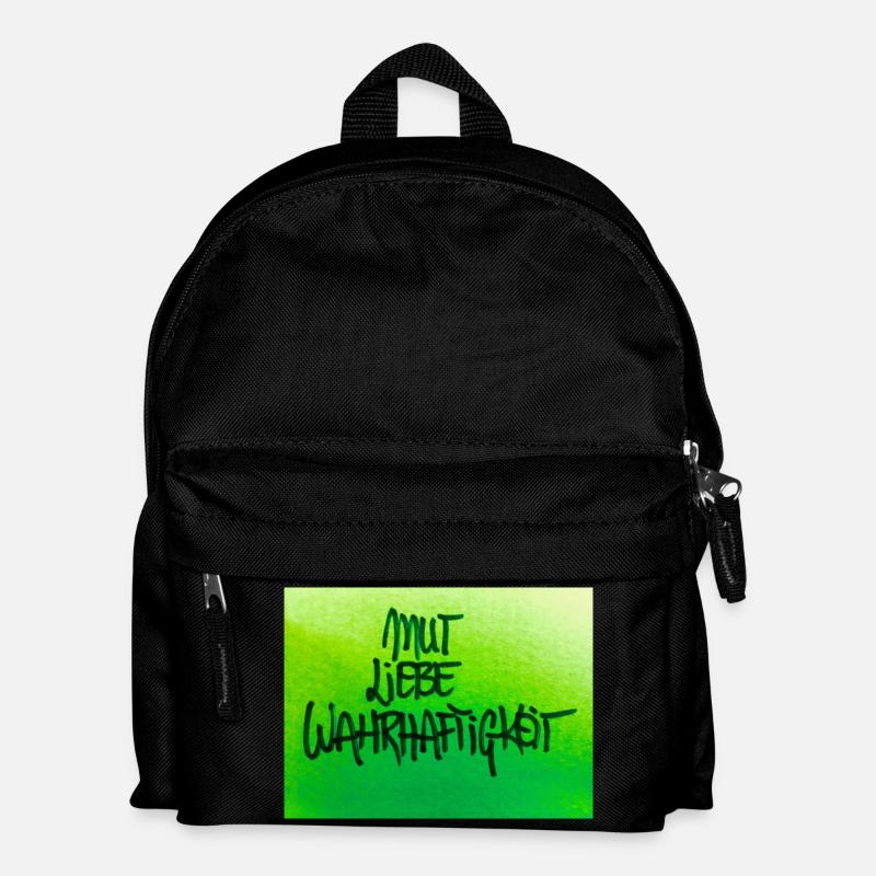 MUT, LIEBE, WAHRHEIT - Kinder Rucksack - Schwarz