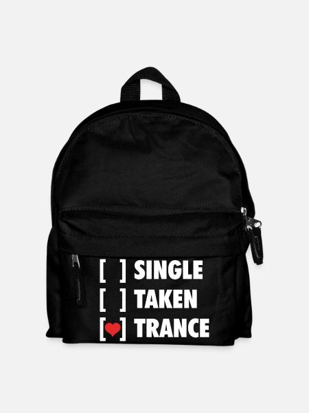 Single Taken Trance - Funny Shirt - Kids' Backpack - black