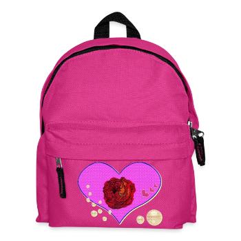 rosen design, Herzmuster Perlen - Kinder Rucksack - Fuchsia - Vorne