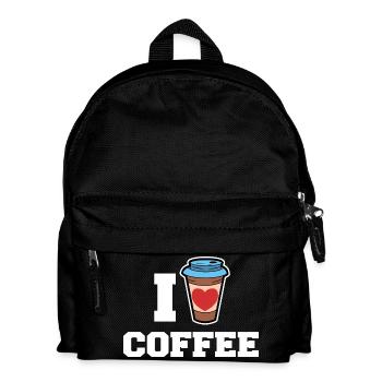 I love coffee drinking coffee lovers statement - Kids' Backpack - black - Front