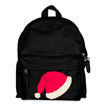 Weihnachtsmütze ohne Text - Kinder Rucksack - Schwarz - Vorne