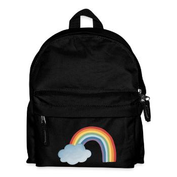 Météo arc-en-ciel coloré avec nuage - Sac à dos Enfant - noir - Devant