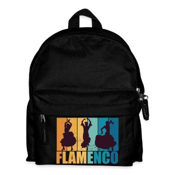 Flamenco Tänzerin Vintage Retro Tanz Geschenk - Kinder Rucksack - Schwarz - Vorne