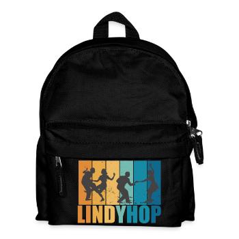Lindy Hop Vintage Retro Dancer Lindyhop Gift - Kids' Backpack - black - Front
