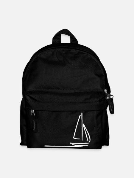 Segeln Segelboot Segler - Kinder Rucksack - Schwarz
