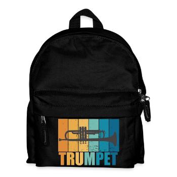 Trompette Vintage Musicien Instrument Cadeau - Sac à dos Enfant - noir - Devant