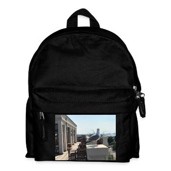 Seagull view at the harbour roof terrace - Kids' Backpack - black - Front