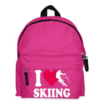 I love Skiing - Kinder Rucksack - Fuchsia - Vorne