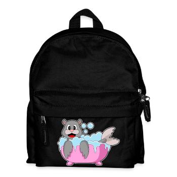 Seal Bathing Bathtub - Kids' Backpack - black - Front