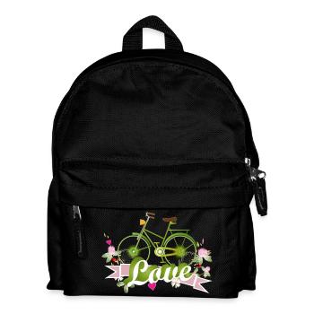Vélo vert conçu avec beaucoup d’amour - Sac à dos Enfant - noir - Devant