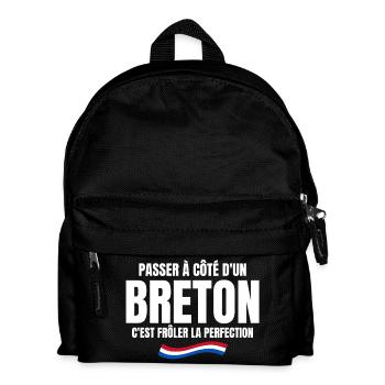 Bretagne, Bretagne humour, je suis Breton - Sac à dos Enfant - noir - Devant