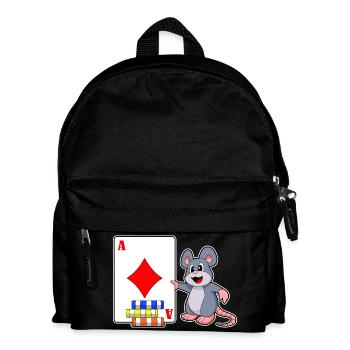 Mouse Poker Cartes de poker Jetons de poker - Sac à dos Enfant - noir - Devant