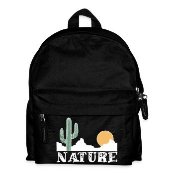 Natur und weiße Wüste - Kinder Rucksack - Schwarz - Vorne