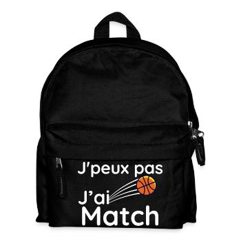 j'e peux pas j'ai match - Sac à dos Enfant - noir - Devant