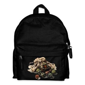 Dice Full Roleplay Dice Fantasy Shirt - Kids' Backpack - black - Front