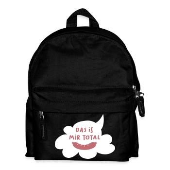 Wolke Wurst cool Quotes gleichgütig egal Bürohumor - Kinder Rucksack - Schwarz - Vorne