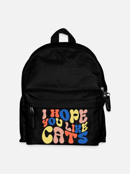 I hope you like cats - Kids' Backpack - black