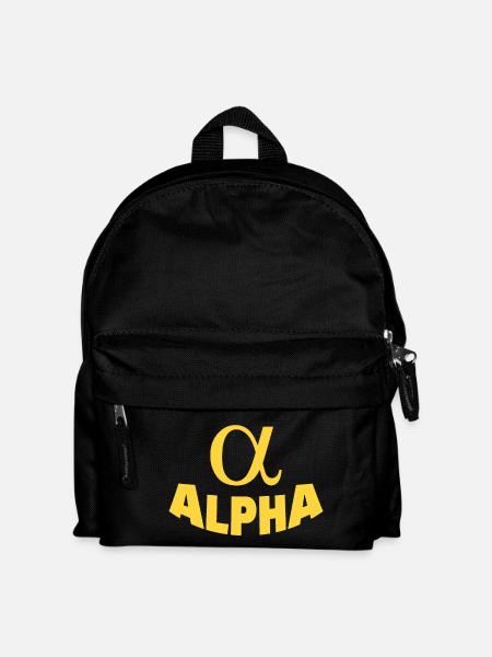 ALPHA - Kinder Rucksack - Schwarz