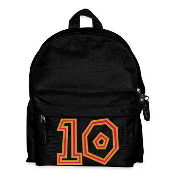 10. 10 JAHRE. 10-JÄHRIGES JUBILÄUM. 10-JÄHRIGES JUBILÄUM. - Kinder Rucksack - Schwarz - Vorne