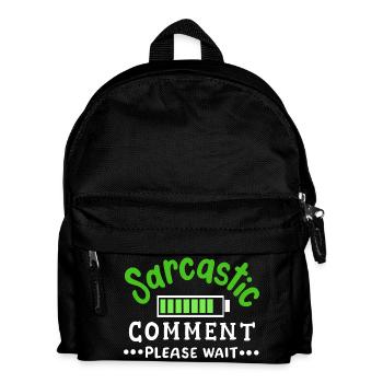 sarkastisch lustig Sarkasmus - Kinder Rucksack - Schwarz - Vorne