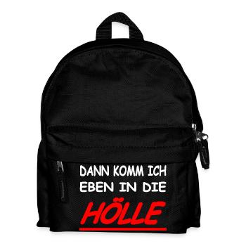 Hölle - Kinder Rucksack - Schwarz - Vorne