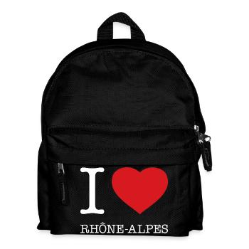 I LOVE RHONE ALPES France Frankreich - Kinder Rucksack - Schwarz - Vorne