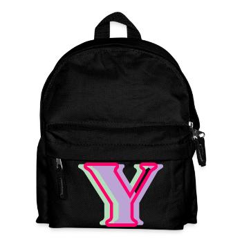 Mehrfarbiger Buchstabe y - Kinder Rucksack - Schwarz - Vorne