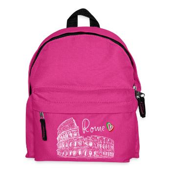 Rom Landmark Line Art T-Shirt - Kinder Rucksack - Fuchsia - Vorne
