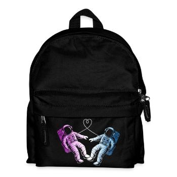 2 astronautes amoureux - Sac à dos Enfant - noir - Devant