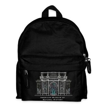 New York City, Natural History Museum, USA, Hand Drawing - Kids' Backpack - black - Front