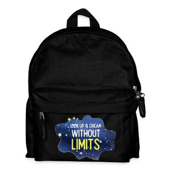 Schauen Sie nach oben und träumen Sie ohne Grenzen - Kinder Rucksack - Schwarz - Vorne