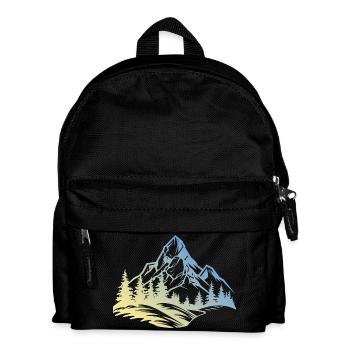Berge Natur - Kinder Rucksack - Schwarz - Vorne