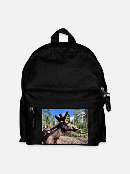 Elch - Kinder Rucksack - Schwarz