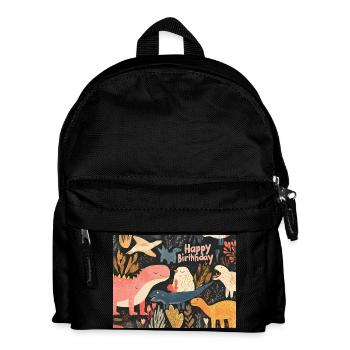 Joyeux anniversaire Dino - Sac à dos Enfant - noir - Devant