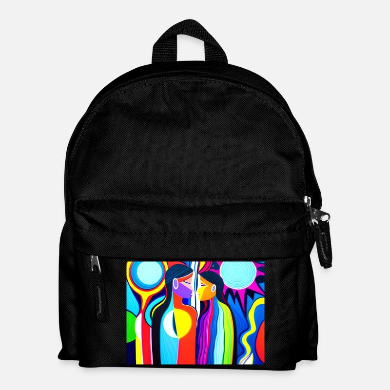Kulturelle Vielfalt abstrakt - Kinder Rucksack - Schwarz