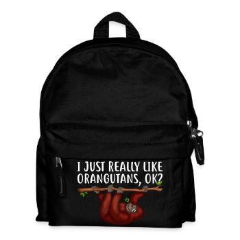 Orang-Utan Tierliebhaber Orang-Utans - Kinder Rucksack - Schwarz - Vorne