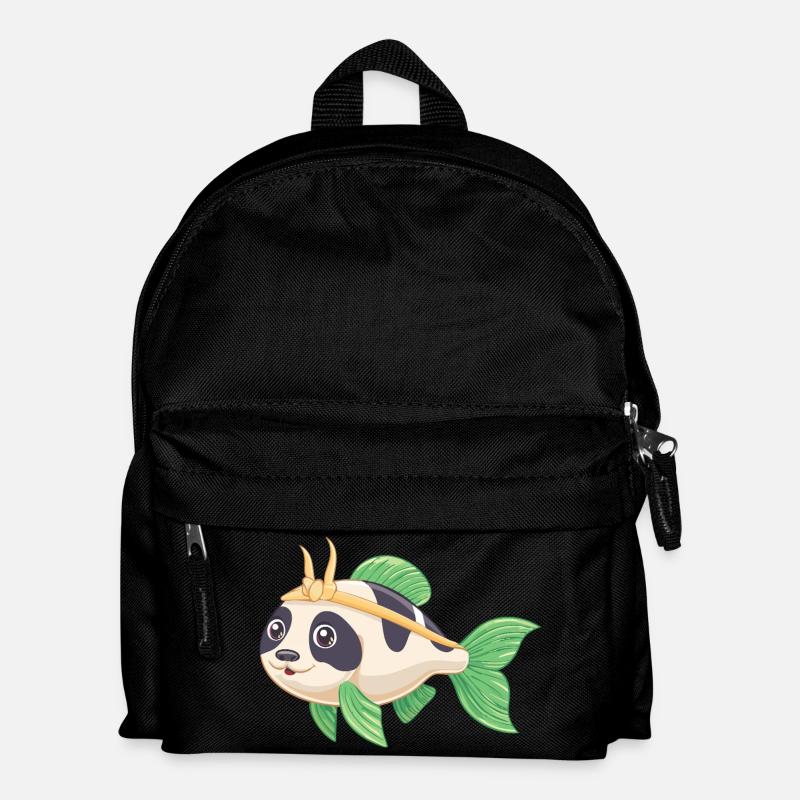 PandaPanzerwels – Süßes Hybrid-Design - Kinder Rucksack - Schwarz