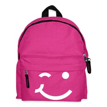 Zwinkerndes Gesicht, zwinkerndes Lächeln - Kinder Rucksack - Fuchsia - Vorne