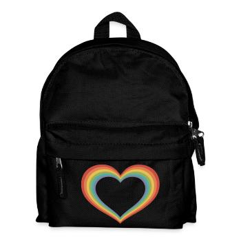 Großes Pride-Herz - Kinder Rucksack - Schwarz - Vorne